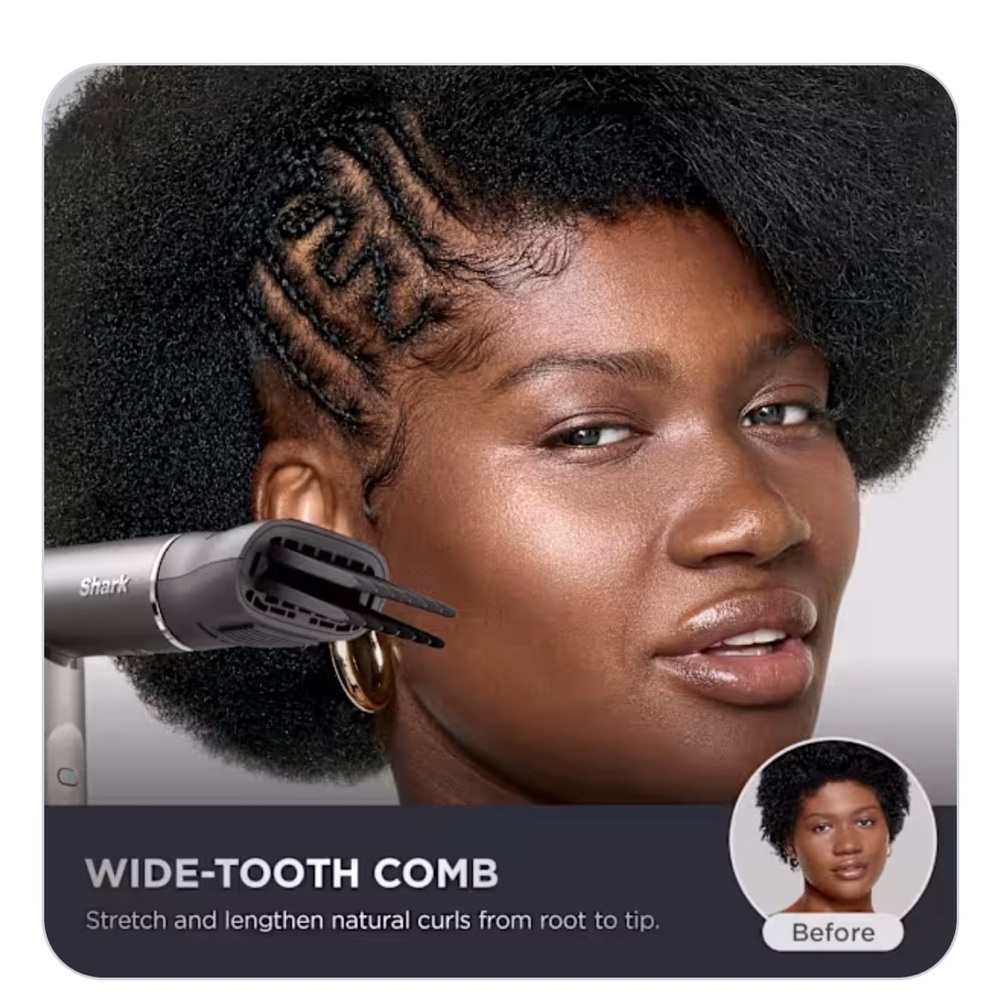 Wide-Tooth Comb - Shark FlexFusion